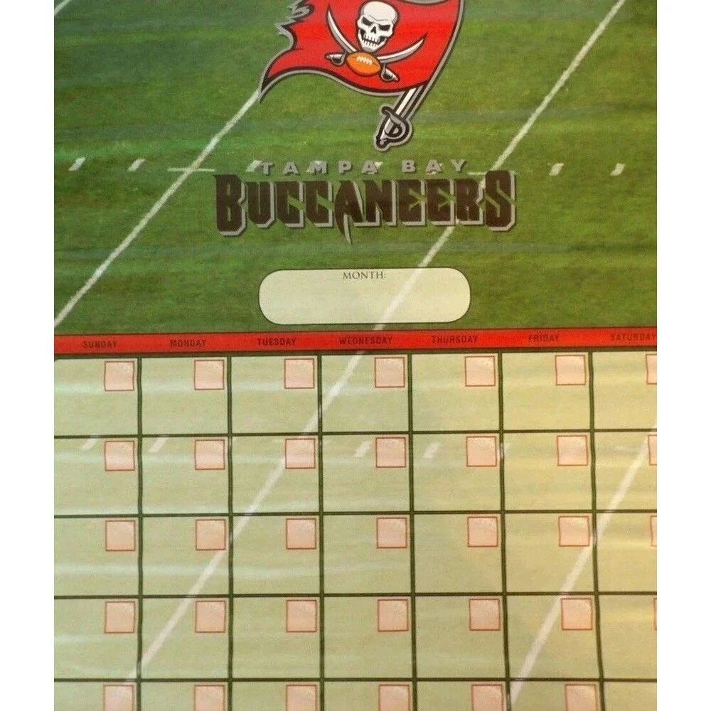 NFL Tampa Bay Buccaneers Jumbo Dry Erase Sports Calendar